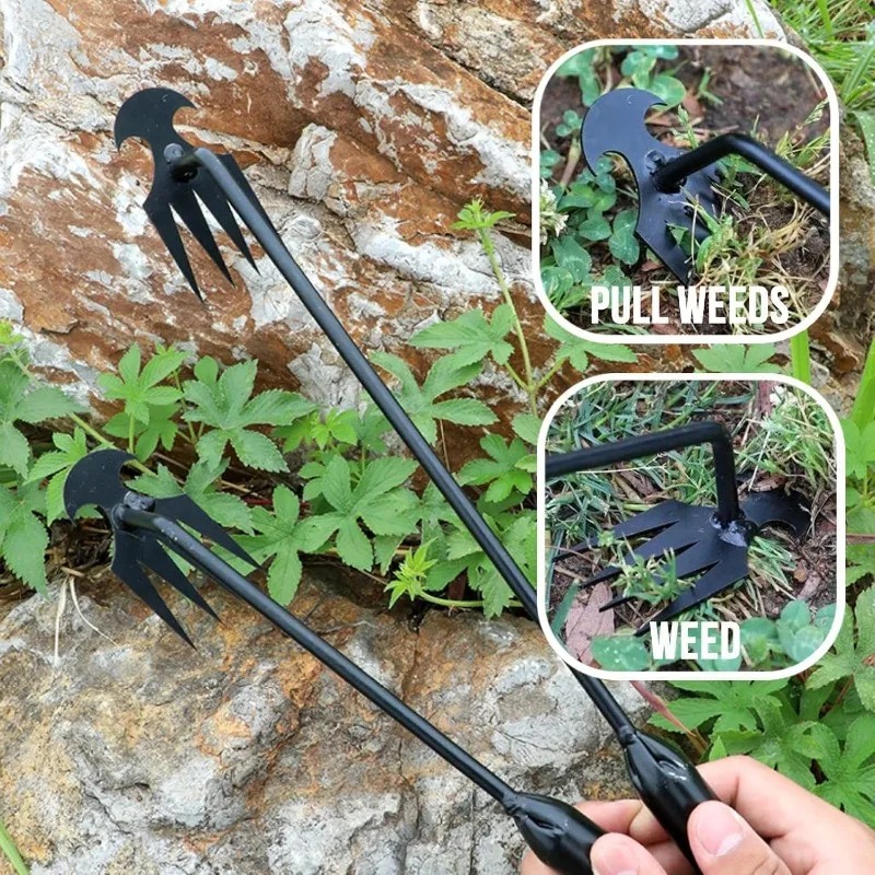 Gardening Tools To Remove Weeds - เครื่องมือทำสวน 2-in-1 แบบใช้มือ คราดดิน ปลูกเมล็ด กำจัดรากหญ้า