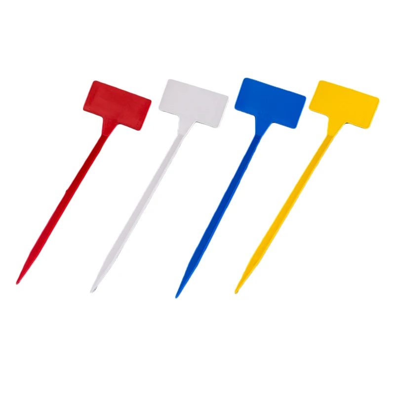 Gardening Tool Diy - ป้ายติดต้นไม้ในบ้านอุปกรณ์ทำสวนแบบเสาพลาสติก10ชิ้น/เซ็ตแบบ DIY ขึ้นด้านบนใหม่