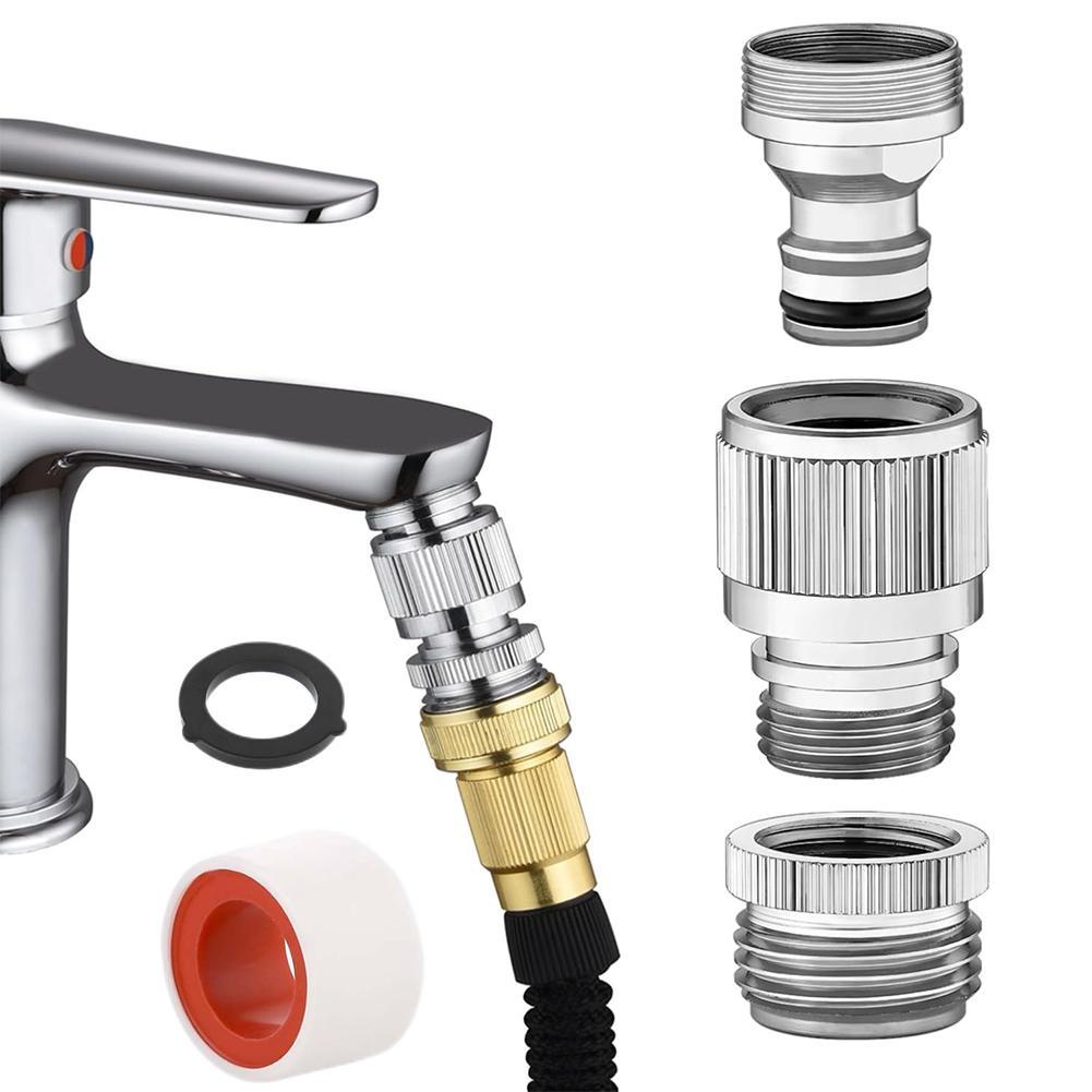 Gardening Tool Diy - ชุดอะแดปเตอร์ก๊อกน้ําสําหรับท่อสวนและการเชื่อมต่อฝักบัว Quick Connectors อะแดปเตอร์ท่ออ่างล้างหน้า FITTING เครื่องมือรดน้ําสวน