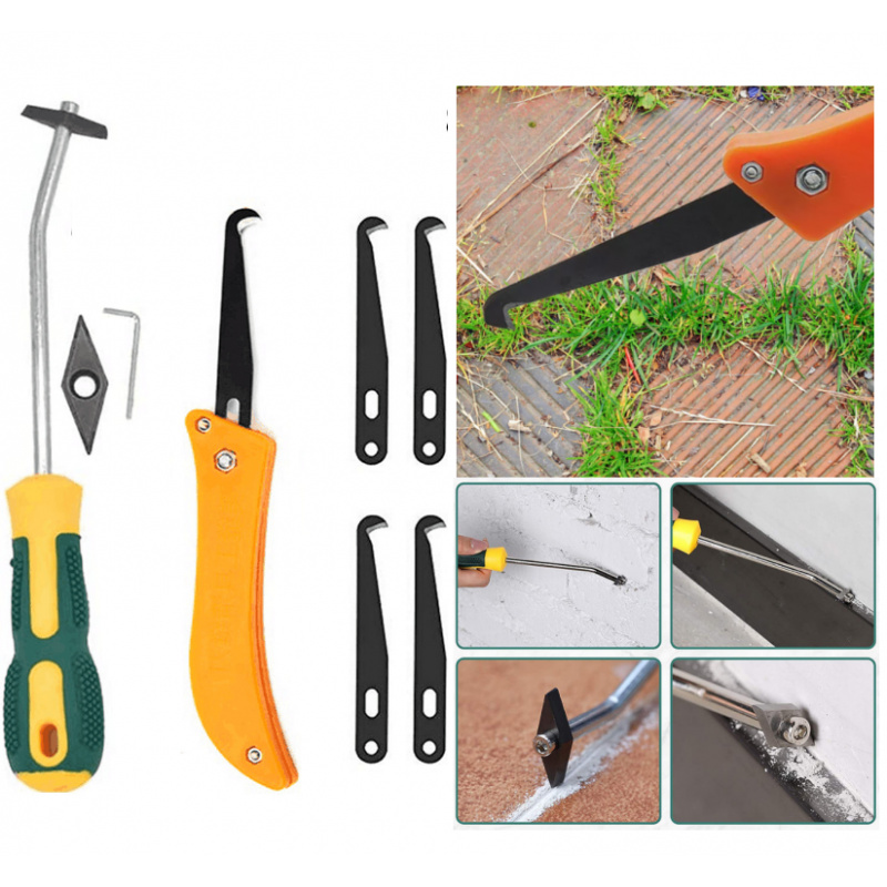 Gardening Tools Gift Set - ตะขอกําจัดวัชพืช 8 ชุดและเครื่องมือยาแนว,เครื่องมือทําความสะอาดวัชพืชสวน,ชุดมัลติฟังก์ชั่น,กระเบื้อง、ช่องว่างพื้น、เครื่องมือทําความสะอาดเส้นทางลาน