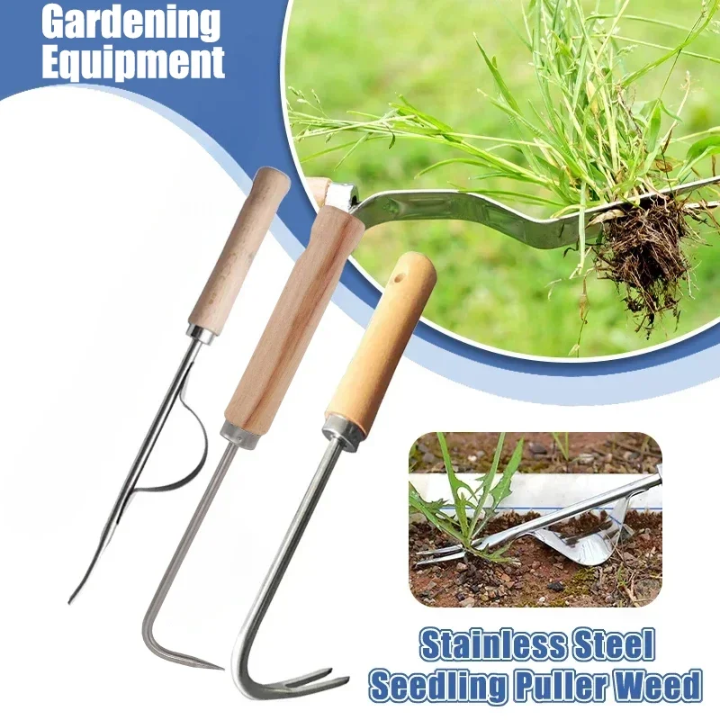 Gardening Tools To Remove Weeds - สแตนเลสสวน Weeder คู่มือการกําจัดแบบพกพาเครื่องมือในครัวเรือน Weeder Root Puller
