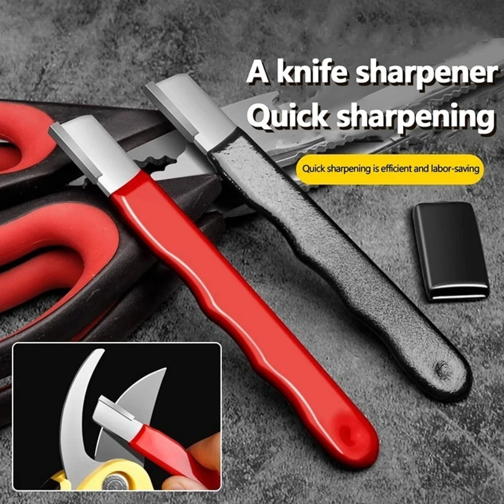 Gardening Tool Diy - เครื่องลับมีดโลหะแบบมืออาชีพ เครื่องลับกรรไกรแบบมือถือ หินลับสำหรับใบมีดทุกชนิด มีดครัว กรรไกร และกรรไกรตัดกิ่ง