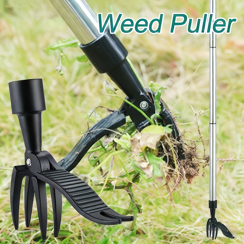 Gardening Tools To Remove Weeds - เครื่องกำจัดวัชพืชแนวตั้งแบบโลหะสำหรับงานหนัก 1 ชิ้น สำหรับสนามหญ้า สวน แปลงดอกไม้