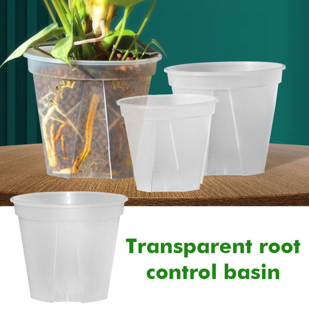 Orchid Potting Mix - พลาสติกโปร่งใสหม้อ Root Control ดอกไม้หม้อถาดพลาสติกหม้อ Breathable เนอสเซอรี่หม้อสําหรับปลูกกล้วยไม้
