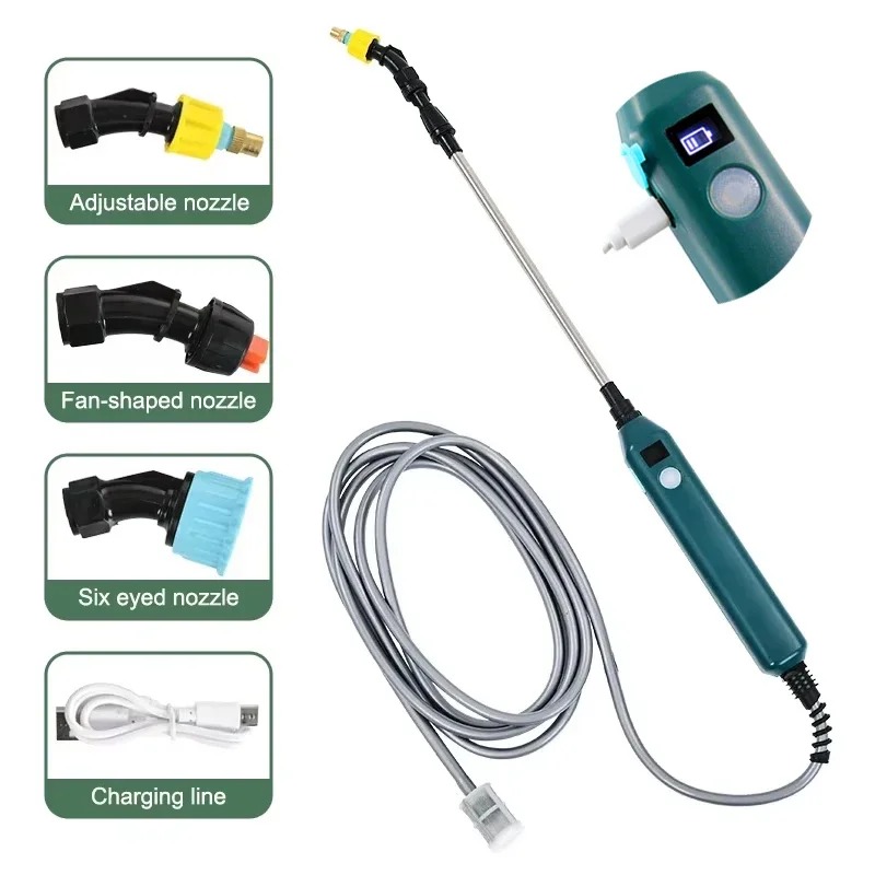 Gardening Tools Lowes - เครื่องพ่นยาไฟฟ้าแรงดันสูง 2400mAh แบบพกพา พร้อมหัวฉีดพ่นละออง 3 แบบ