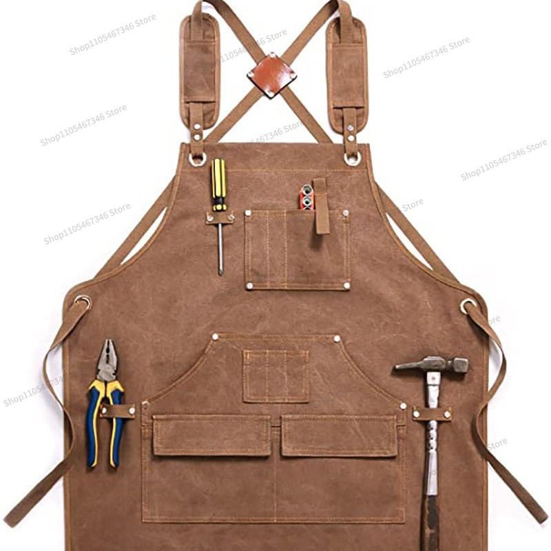 ผ้ากันเปื้อนผ้าแคนวาสหนาพิเศษ  - Gardening Tools Logo บทวิจารณ์และราคา