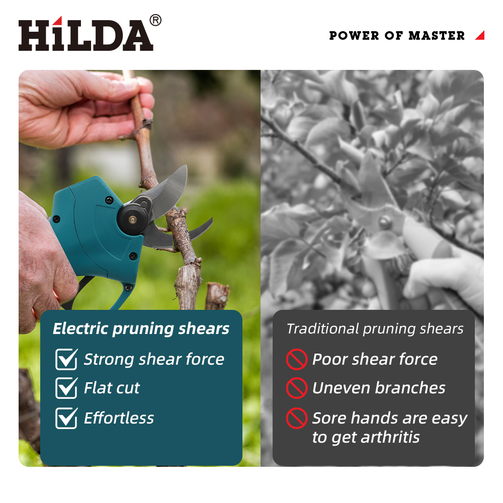HILDA 18V กรรไกรตัดแต่งกิ่งไฟฟ - Gardening Tools Scissors บทวิจารณ์และราคา