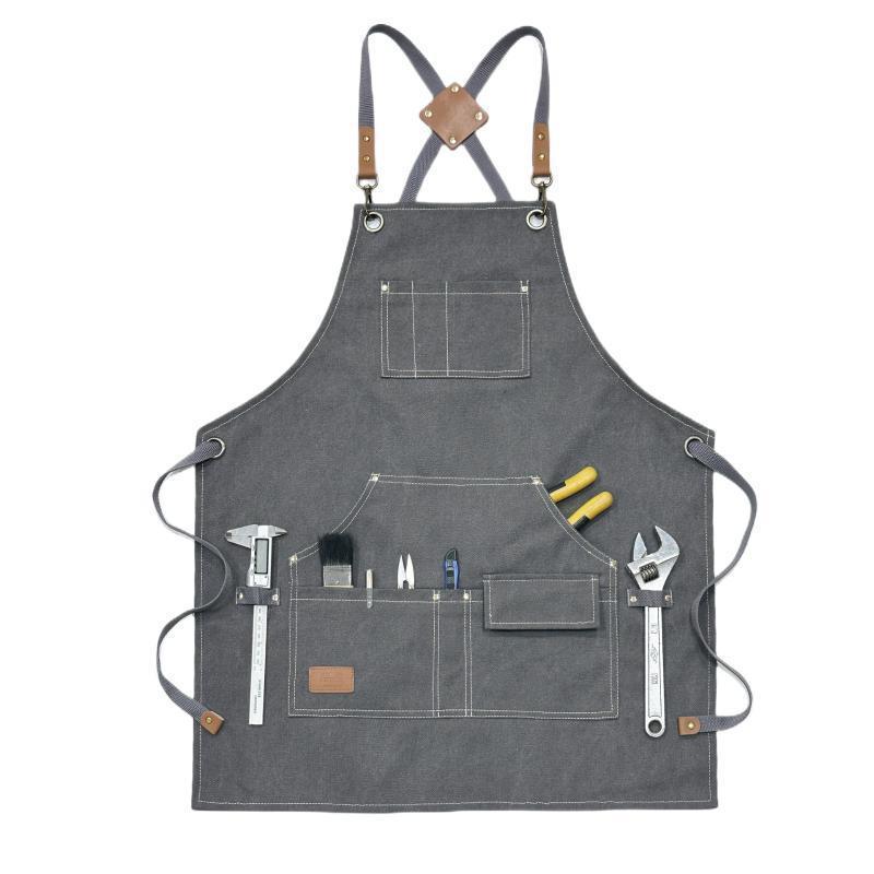 ผ้ากันเปื้อนผ้าแคนวาส มีกระเป๋ - Gardening Tools Logo บทวิจารณ์และราคา