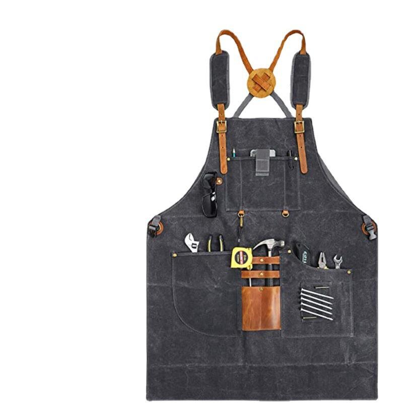 ผ้ากันเปื้อนผ้าแคนวาสสำหรับผู้ - Gardening Tools Logo บทวิจารณ์และราคา
