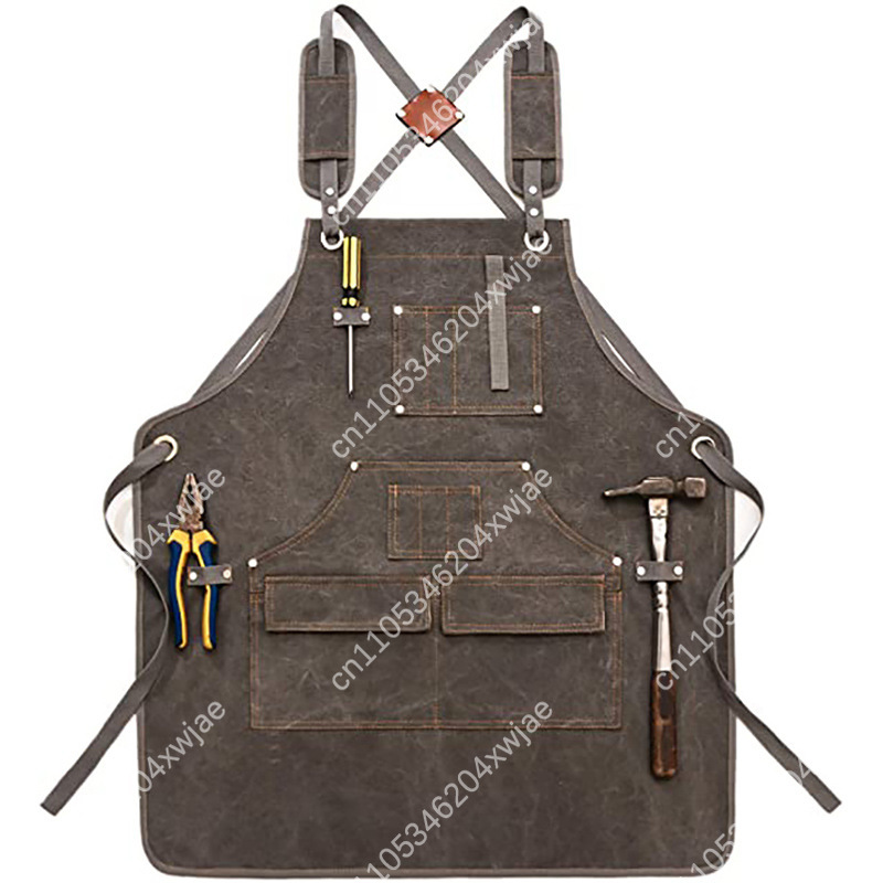 ผ้ากันเปื้อนผ้าแคนวาสแบบหนา พร - Gardening Tools Logo บทวิจารณ์และราคา