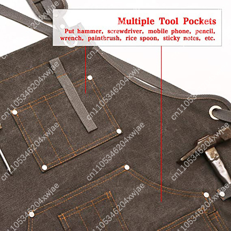 ผ้ากันเปื้อนผ้าแคนวาสแบบหนา พร - Gardening Tools Logo บทวิจารณ์และราคา