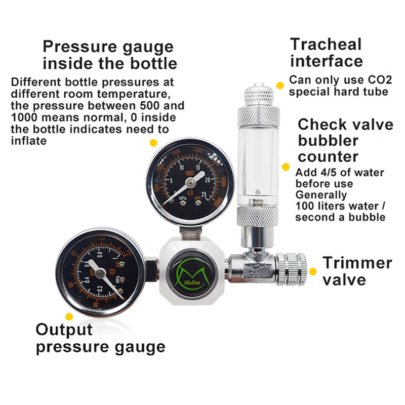 Aquarium CO2 Regulator Magneti - Aquaponics Fish Tank บทวิจารณ์และราคา