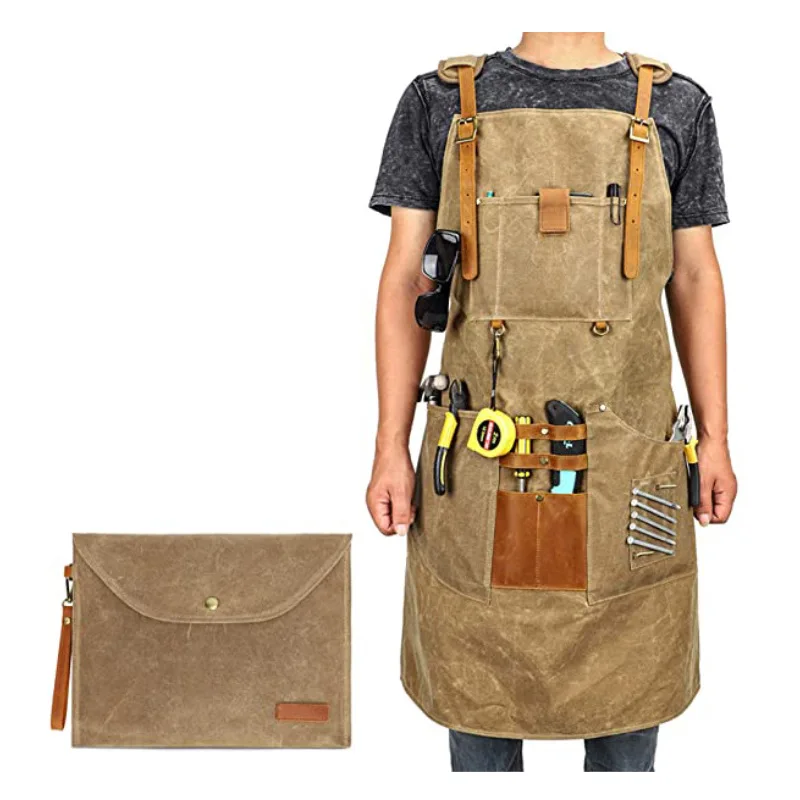 ผ้ากันเปื้อนผ้าแคนวาสกันน้ำ พร - Gardening Tools Logo บทวิจารณ์และราคา