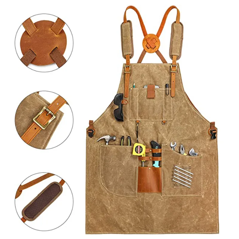 ผ้ากันเปื้อนผ้าแคนวาสกันน้ำ พร - Gardening Tools Logo บทวิจารณ์และราคา