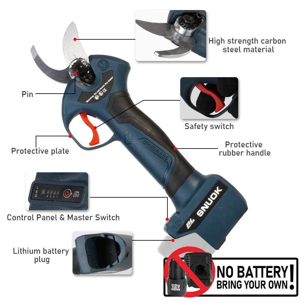 กรรไกรตัดแต่งกิ่งไฟฟ้าไร้สาย S - Gardening Tool Diy บทวิจารณ์และราคา