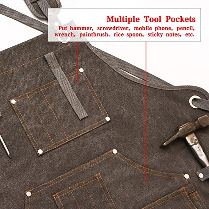 ผ้ากันเปื้อนผ้าแคนวาสหนาแบบเรี - Gardening Tools Logo บทวิจารณ์และราคา