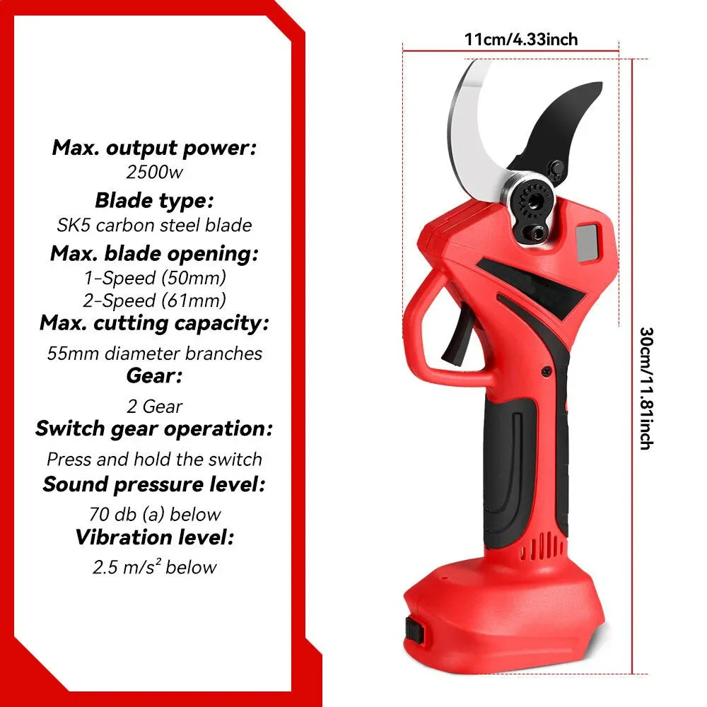 55mm Brushless ไฟฟ้ากรรไกรไร้ส - Gardening Tools Scissors บทวิจารณ์และราคา