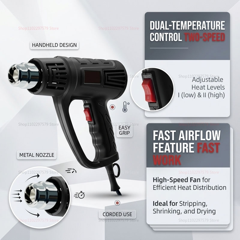 ปืนลมร้อนปรับอุณหภูมิได้ 1380  - Gardening Tools Lowes บทวิจารณ์และราคา